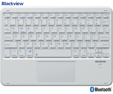 Blackview K2 brezžična tipkovnica, Bluetooth 5.1, polnilna baterija, Android / iOS / Windows, 78 tipk, USB Type-C, bela