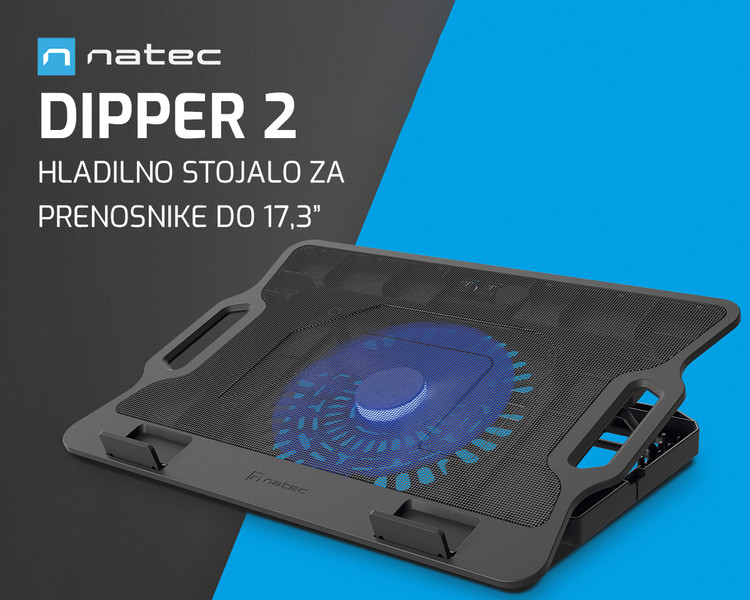 DIPPER 2 – hladilno stojalo za prenosnike do 17,3“