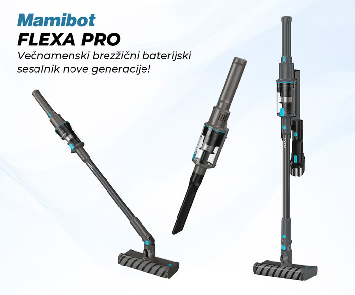 Mamibot FLEXA PRO – 2v1 brezžični sesalnik!