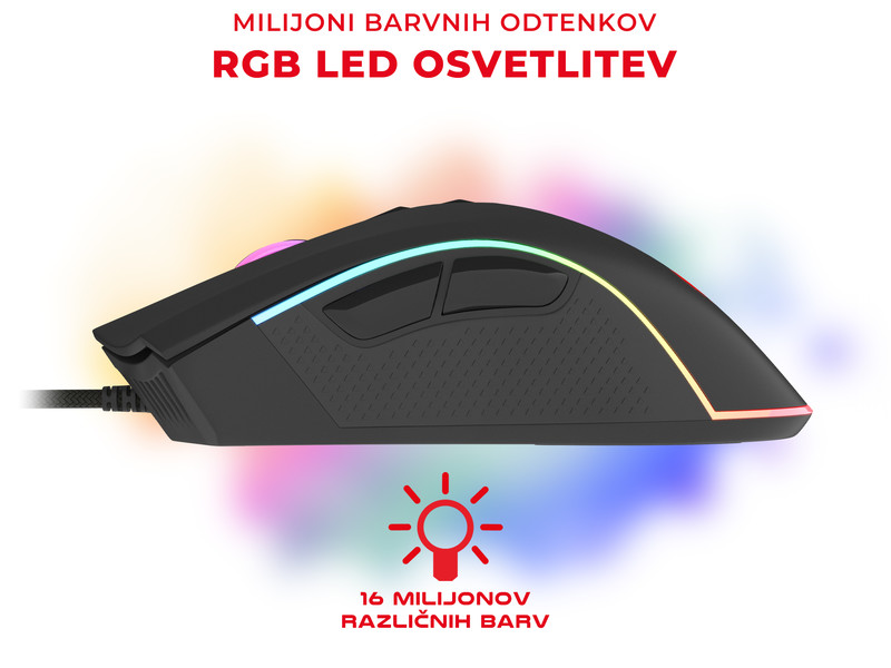 RGB osvetlitev in USB kabel iz prožne tkanine