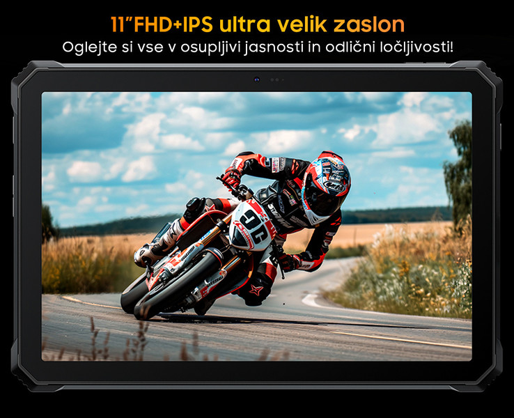 Velik 11“ FHD+ IPS zaslon brez konkurence