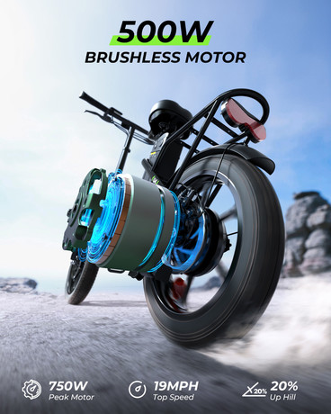 Električno zložljivo kolo ISINWHEEL U4, 16" pnevmatike, 250W motor, do 56km, do 25km/h, 36V 10.4Ah baterija, do 120kg, bel