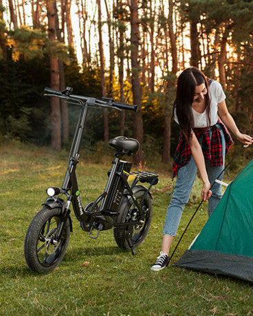 Električno zložljivo kolo ISINWHEEL U4, 16" pnevmatike, 250W motor, do 56km, do 25km/h, 36V 10.4Ah baterija, do 120kg, bel