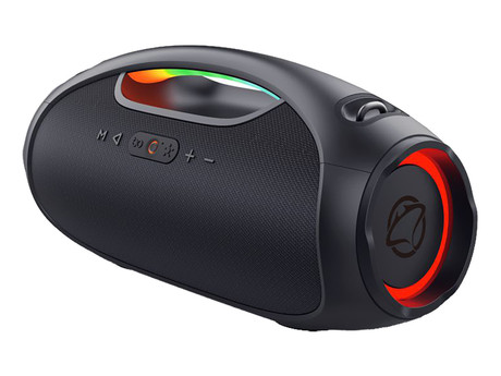 MANTA SPK320 prenosni Boombox zvočnik, Bluetooth 5.3, 120W, TWS / Multi Link, polnilna baterija, RGB LED osvetlitev, IPX6 vodoodpornost, USB / AUX, Google Assistant / Siri, črn (Eclipse Black)
