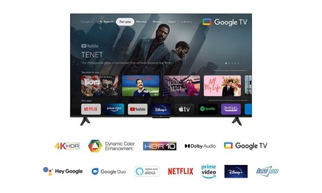 LED TV TCL 55P635, 139cm (55"), 4K UHD, Android, Google TV, WiFi, Bluetooth, HDR10, Dolby Audio, HDMI