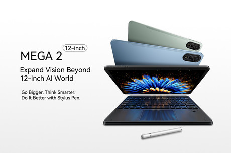 Blackview MEGA 2 pametni AI tablični računalnik, 12", 2K, 12GB (24GB)+256GB, Android, Dual WiFi, Bluetooth, GPS, 4xzvočniki + pisalo + ovitek + KB + miška, moder (Ice Blue)