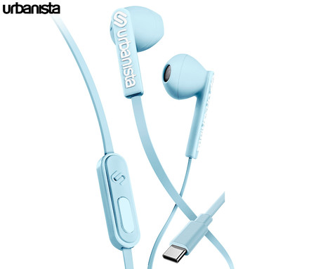 URBANISTA SAN FRANCISCO žične slušalke z mikrofonom, USB Type-C, hibridna ergonomska oblika, klicanje, Android / iOS / Windows, modre (Skylight Blue)