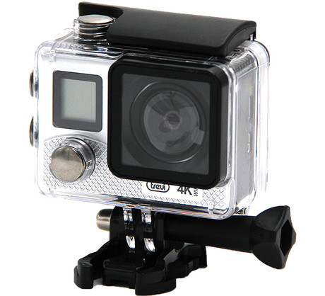 EOL - Aktivna športna kamera TREVI GO 2500-4K, 4K-UHD,WiFi, Sony senzor, vodoodporno ohišje, dvojni zaslon, srebrna