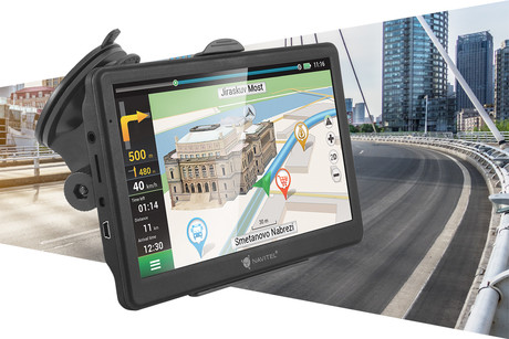 GPS navigacija NAVITEL MS700, 7" zaslon, baterija, 3D prikaz, informacije o vožnji, karte za celotno Evropo