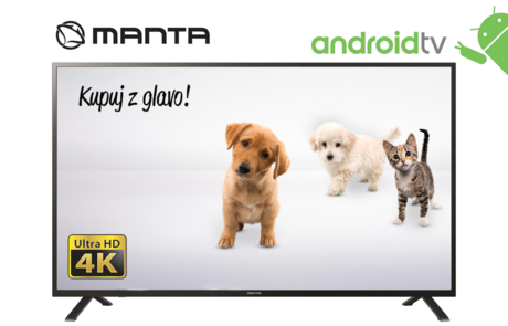 EOL - LED TV Manta 55LUA69K, 55'' (diagonala 140cm), 4K-UHD, HDR10, ANDROID Smart, WiFi, RJ45, USB, Bluetooth, DVB-C/T2/S2, Dolby Digital, metalen podstavek