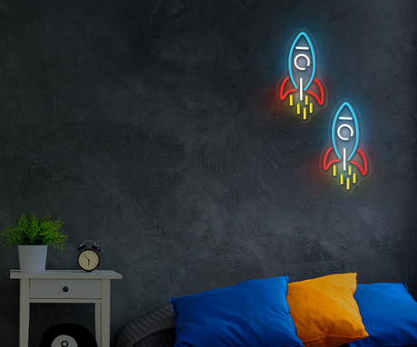 FOREVER Rocket NEON LED luč, dekorativna, LED tehnologija, prilagodljiva svetlost, napajanje na USB, stikalo za vklop / izklop, 200cm kabel, modra, bela, rumena, rdeča