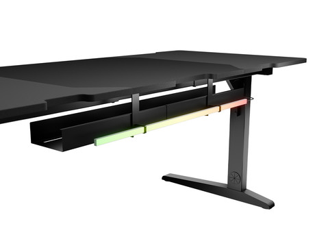 GENESIS HOLM MODULAR 160 CORNER pisarniška / gaming miza, modularna, robustna konstrukcija, nastavljiva višina, RGB LED osvetlitev, napeljava kablov, 2x držalo, 160x155x75cm, črna GENESIS HOLM MODULAR 160 CORNER pisarniška / gaming miza, modularna, robustna konstrukcija, nastavljiva višina, RGB LED osvetlitev, napeljava kablov, 2x držalo, 160x155x75cm, črna