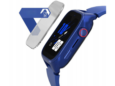 MANTA STELIO JUNIOR 4G otroška pametna ura, 4G LTE, 1.75" zaslon, SIM, GPS+WiFi, hitra in varna komunikacija, trpežen zaslon, SOS, 700 mAh, IP67, modra (Navy Blue)
