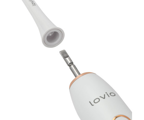 MANTA LOVIO SonicProtect PRO sonična električna zobna ščetka, 5 nastavkov, 5 načinov, 3 stopnje, senzor pritiska, Sonic Vibration tehnologija, baterija, IPX8 vodoodpornost, dodatki, bela (Pure White)