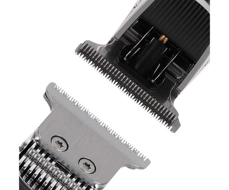 MANTA TRIMO HT-02BK brezžični strižnik, za obraz / glavo / lase / telo, 8 nastavkov, natančna rezila, polnilna baterija, LED zaslon, IPX7 vodoodpornost, USB Type-C, črno-srebrn (Graphite Black)