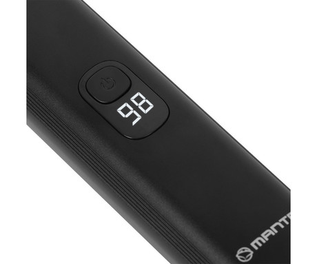 MANTA TRIMO PRO HT-01BK brezžični strižnik, za obraz / glavo / lase / telo, 10 nastavkov, natančna rezila, polnilna baterija, LED zaslon, IPX7 vodoodpornost, USB Type-C, črno-srebrn (Graphite Black)