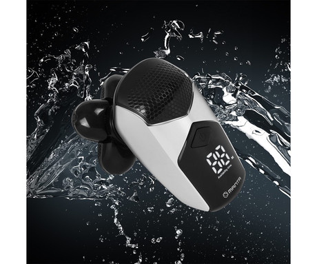 MANTA SHAVIO HS-01BK brezžični strižnik, za obraz / glavo / telo, 8 nastavkov, natančna rezila, polnilna baterija, LED zaslon, IPX7 vodoodpornost, USB Type-C, črno-srebrn (Graphite Black)