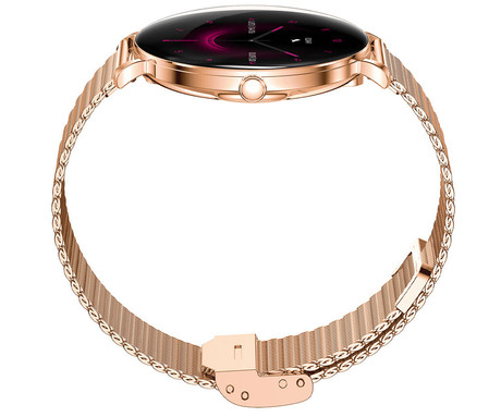 FOREVER Lucca SB-370 pametna ura, 1.43" AMOLED, BT 5.3, Android + iOS, klicanje, baterija, aplikacija, spremljanje zdravja, analiza spanca, 100+ športov, +pikčasti pašček, IP68, roza zlata (Rose Gold)