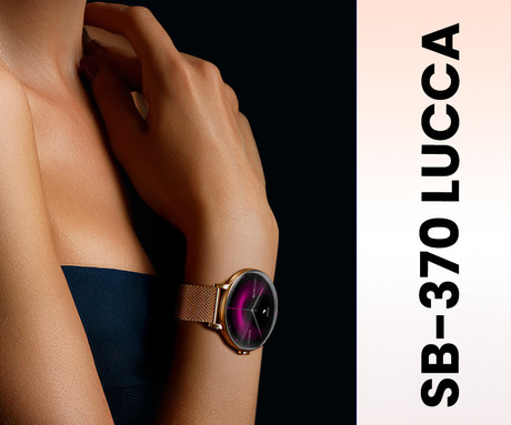 FOREVER Lucca SB-370 pametna ura, 1.43" AMOLED, BT 5.3, Android + iOS, klicanje, baterija, aplikacija, spremljanje zdravja, analiza spanca, 100+ športov, +pikčasti pašček, IP68, roza zlata (Rose Gold)