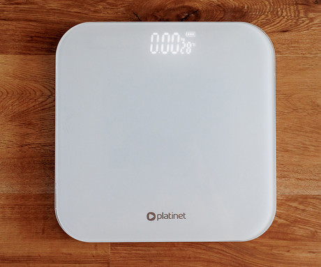 Osebna tehtnica Platinet PBSW, LCD prikazovalnik, do 180kg, 28x28cm, bela