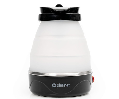 PLATINET PEK187R grelnik vode, zložljiv, 0.6L, 600W, samodejni izklop, silikon, črn