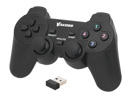 EOL - BLOW Vakoss brezžični GAMEPAD USB GP-3925BK, Dual Shock, PC+PS3+TV