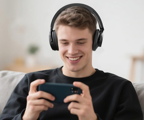 Blackview FITBUDS H1 brezžične naglavne slušalke, Bluetooth 5.4, 3D Stereo, Hybrid ANC & ENC, klicanje, mikrofon, polnilna baterija, do 65 ur, zložljive, USB Type-C, črne (Nimbus Black)