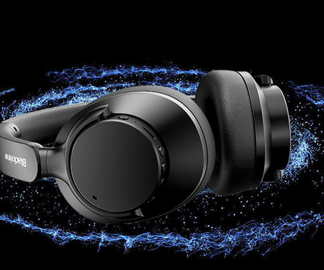 Blackview FITBUDS H1 brezžične naglavne slušalke, Bluetooth 5.4, 3D Stereo, Hybrid ANC & ENC, klicanje, mikrofon, polnilna baterija, do 65 ur, zložljive, USB Type-C, črne (Nimbus Black)
