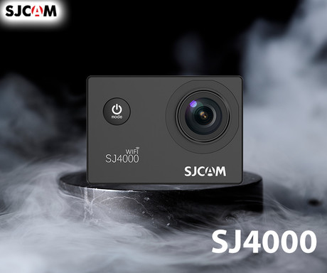 SJCAM SJ4000 WIFI akcijska športna kamera, 4K Ultra HD, 2" zaslon, digitalna stabilizacija, polnilna baterija, 170° snemalni kot, WIFI, vodoodpornost, aplikacija, +dodatki, črna