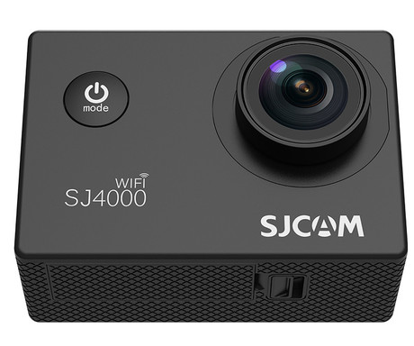 SJCAM SJ4000 WIFI akcijska športna kamera, 4K Ultra HD, 2" zaslon, digitalna stabilizacija, polnilna baterija, 170° snemalni kot, WIFI, vodoodpornost, aplikacija, +dodatki, črna