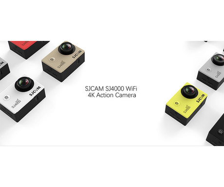 SJCAM SJ4000 WIFI akcijska športna kamera, 4K Ultra HD, 2" zaslon, digitalna stabilizacija, polnilna baterija, 170° snemalni kot, WIFI, vodoodpornost, aplikacija, +dodatki, črna