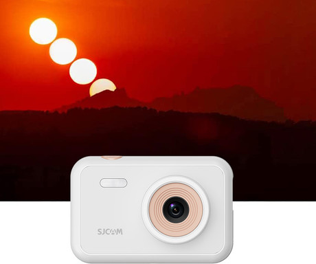 SJCAM FUNCAM otroški fotoaparat / kamera, 1080p Full HD, 12MP, 2" zaslon, polnilna baterija, mikrofon, zvočnik, časovni zamik, časovnik / timer, igre, bela