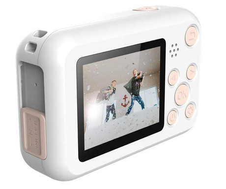 SJCAM FUNCAM otroški fotoaparat / kamera, 1080p Full HD, 12MP, 2" zaslon, polnilna baterija, mikrofon, zvočnik, časovni zamik, časovnik / timer, igre, bela