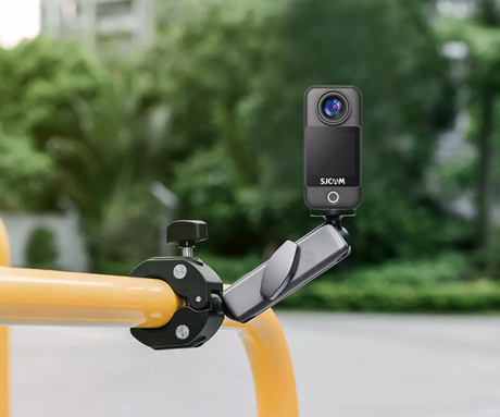 SJCAM nosilec za krmilo motorja za akcijsko športno kamero, črno-srebrn
