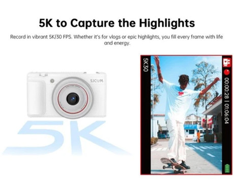 SJCAM ZV200 digitalni fotoaparat, 5K Ultra HD+, 80MP, 2.8" IPS FLIP zaslon, SONY senzor, 16x digitalni ZOOM, 6-osna stabilizacija, polnilna baterija, AUTO fokus, 9 PRESET načinov, +dodatki, črn SJCAM ZV200 digitalni fotoaparat, 5K Ultra HD+, 80MP, 2.8" IPS FLIP zaslon, SONY senzor, 16x digitalni ZOOM, 6-osna stabilizacija, polnilna baterija, AUTO fokus, 9 PRESET načinov, +dodatki, črn