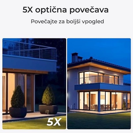 Reolink P430 IP kamera, žična, Ultra HD, 5x optični zoom, dvosmerna komunikacija, barvno nočno snemanje, bela