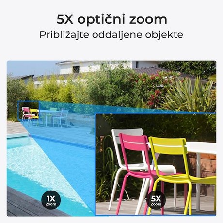 Reolink TRACKMIX P840 IP kamera, žična, PoE, 360° vrtenje, 90° nagibanje, 8MP Ultra HD   dvosmerna komunikacija, barvno nočno snemanje, bela