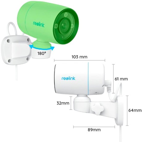 Reolink P330P IP kamera, žična, 8MP Ultra HD, PoE, dvosmerna komunikacija, barvno nočno snemanje, bela