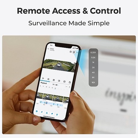 Reolink DUO P750 IP kamera, 16MP 4K+ Ultra HD, POE, 2 objektiva, 180° snemalni kot, AI zaznavanje, barvni Night Vision, aplikacija, dvosmerna komunikacija, pametni alarm, IP67 vodoodpornost, bela