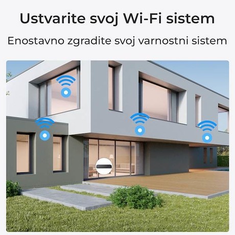 Reolink W320 IP kamera, 5MP Super HD, dvopasovni WiFi, nočno snemanje, IR LED diode, vodoodporna, aplikacija, mikrofon, 80° kot snemanja, črna