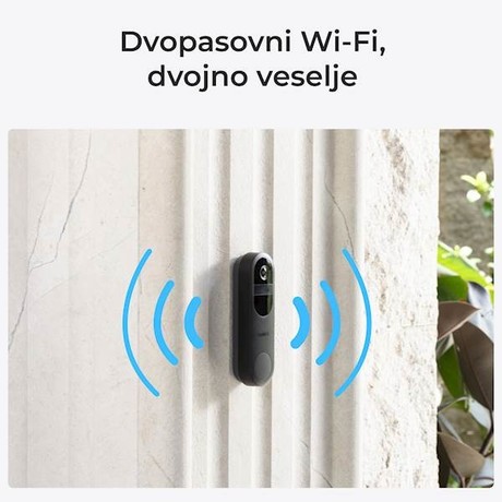 Reolink DOORBELL D340B pametni video zvonec + notranji zvonec, izjemna kvaliteta slike, zaznavanje oseb in paketov, hitra obvestila, Wi-Fi, bel
