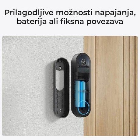 Reolink DOORBELL D340B pametni video zvonec + notranji zvonec, izjemna kvaliteta slike, zaznavanje oseb in paketov, hitra obvestila, Wi-Fi, bel