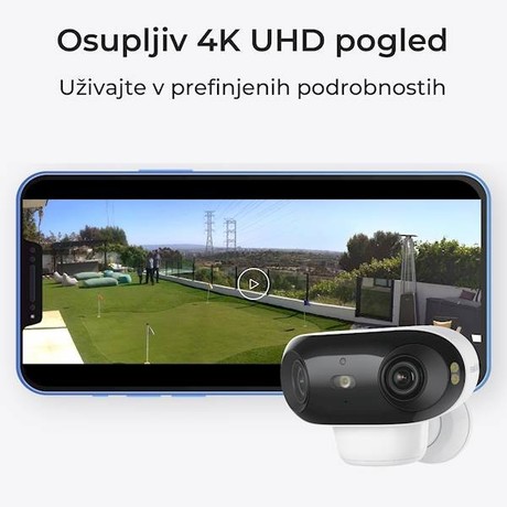 Reolink ARGUS B740X IP kamera, bela, baterijska, 180°, Wi-Fi, 2 objektiva, 8MP Ultra HD, dvosmerna komunikacija, barvno nočno snemanje, bela