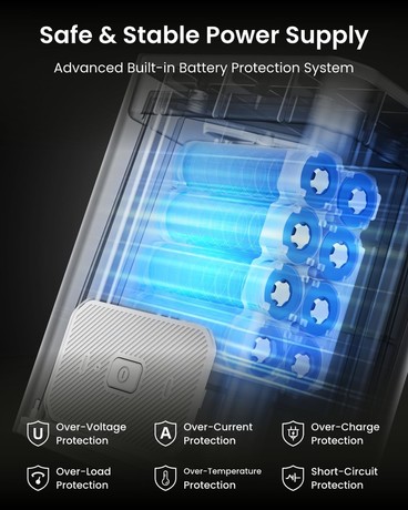 Reolink RLA-BP1 polnilna baterija, 12800mAh / 92Wh kapaciteta, kompatibilnost z Reolink baterijskimi kamerami / solarnimi paneli, polnjenje pri ultra nizki temperaturi, IP67 vodoodpornost, bela