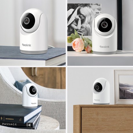Reolink E331 IP kamera, 5MP Super HD, WIFI 6, 355° vrtenje, 50° nagibanje, samodejno sledenje, AI zaznavanje, Night Vision, aplikacija, dvosmerna komunikacija, pametni alarm, bela
