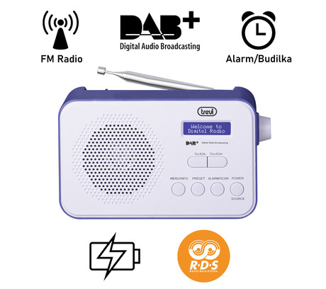 TREVI 7F92R Prenosni digitalni radio, DAB/DAB+/FM, moder