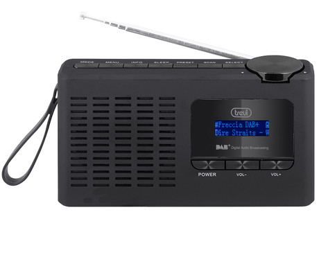 TREVI 7F94R Prenosni digitalni radio, DAB/DAB+/FM, polnilna baterija, črn