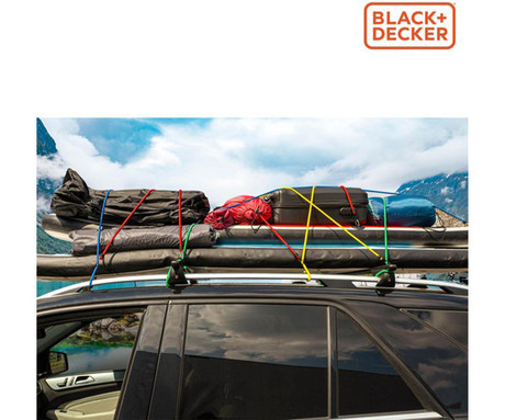 BLACK+DECKER elastični trakovi za pripenjanje, 10 kos, 4x60cm, 2x80cm, 2x100cm, 2x150cm, različne barve