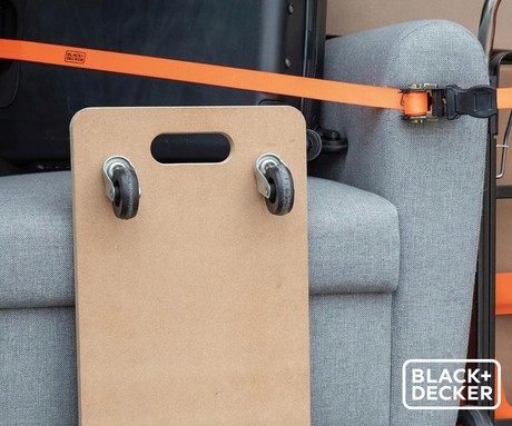 BLACK+DECKER povezovalni trak za pripenjanje, 2.5m, do 200KG, najlon, oranžna, črna