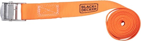 BLACK+DECKER povezovalni trak za pripenjanje, 2.5m, do 200KG, najlon, oranžna, črna